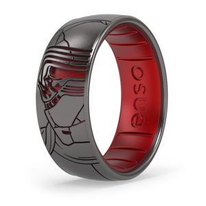 Image of Kylo Ren™ Ring - Metallic platinum outer ring etched to reveal a deep, true red inner ring with hints of shimmer.