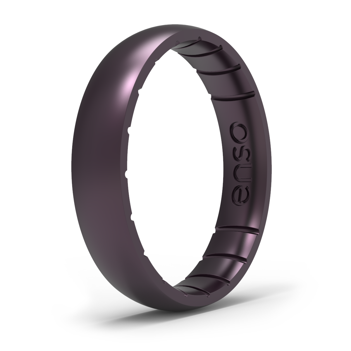 Enso Rings Bevel Thin Silicone Ring | Deep Purple | Size 9
