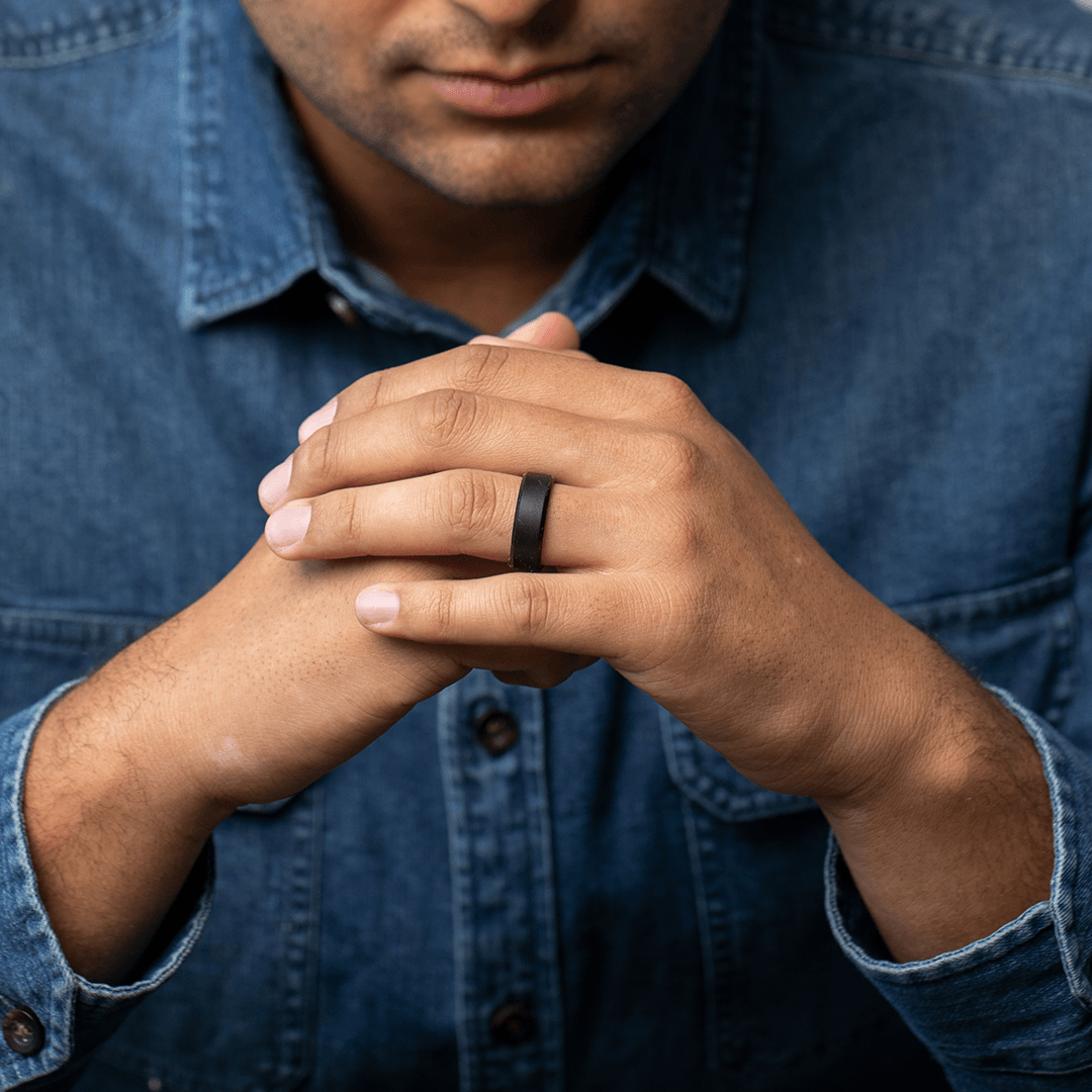 Enso Rings Classic Bevel Series Silicone Ring - Slate
