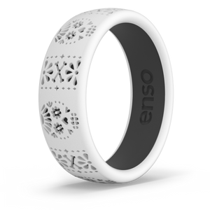 Image of White/Obsidian Ring - White and Black.