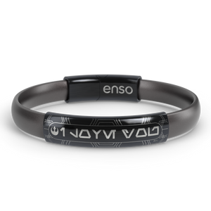 Image of I Love You - Platinum Bracelet - Platinum (clasp & sleeve are black).