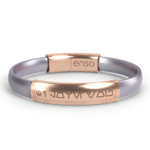 Image of I Love You - Icy Silver Bracelet - Icy Silver (clasp & sleeve are rose gold).