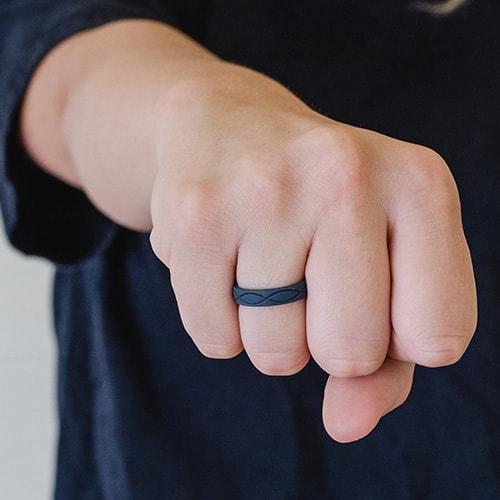 Enso Rings Bevel Thin Silicone Ring | Deep Purple | Size 9