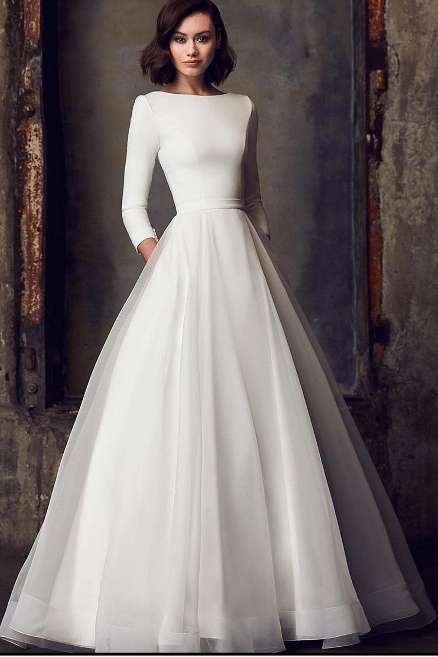 3/4 Sleeves Modest Wedding Dress for Bride 2021 – loveangeldress