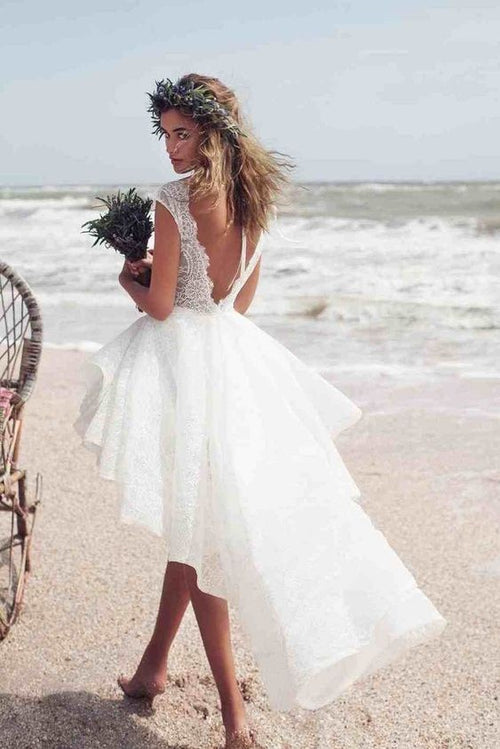 simple short beach wedding dresses