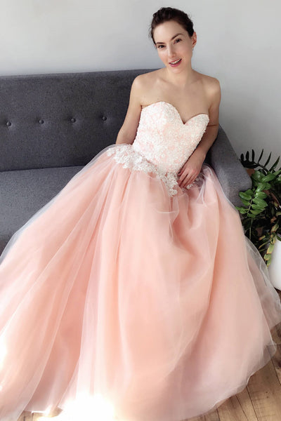  Blush  Pink Tulle Skirt Two Toned Wedding  Dresses  for Sale  