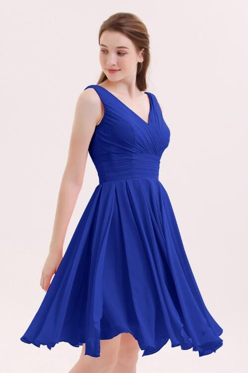 royal blue short dress for wedding