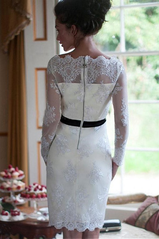 short fitted wedding dress