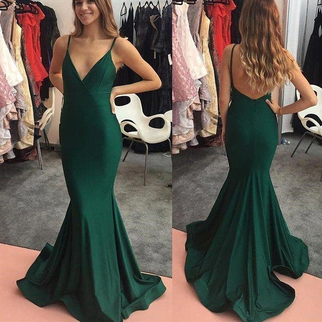 deep green prom dresses