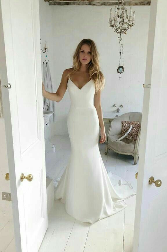 silk mermaid wedding dress