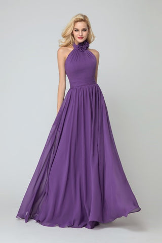 purple chiffon dress