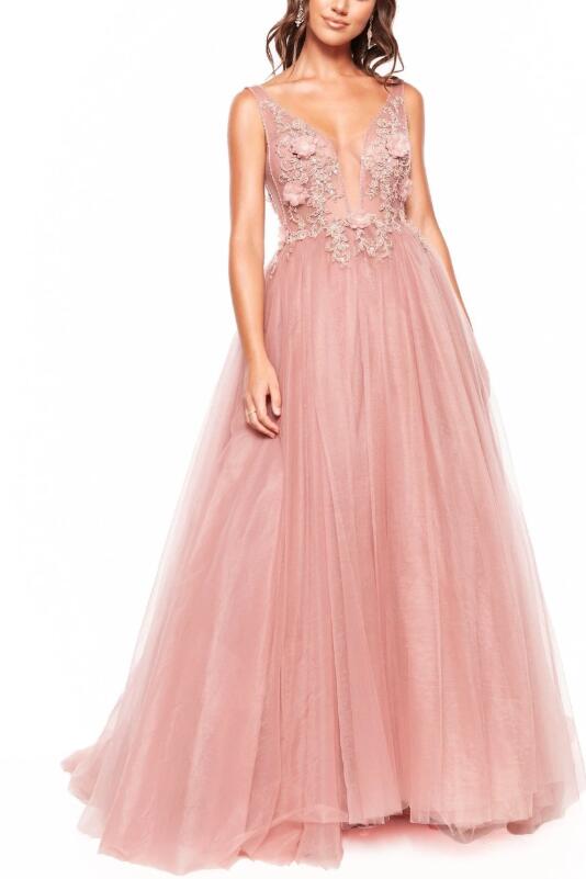 blush pink dress formal