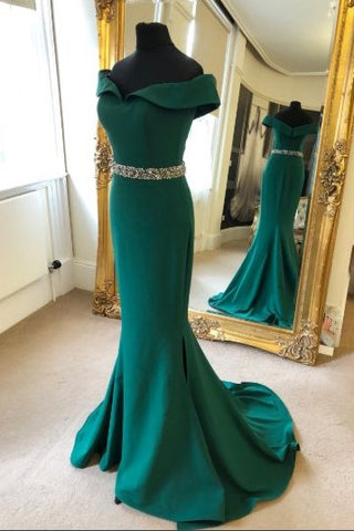 green evening wear