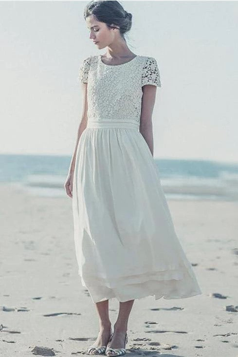 tea length summer dresses with sleeves