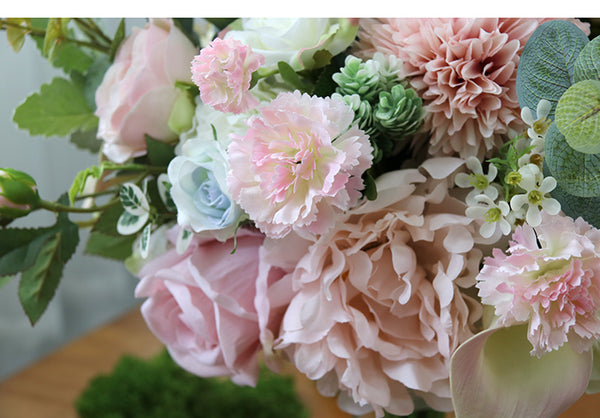 Mixed Artificial Flower Bouquets for Bridal Holding Flowers Wedding Ce ...