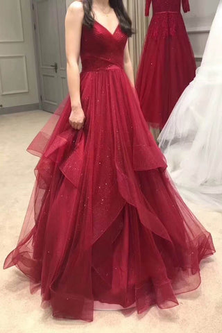 layered red dress