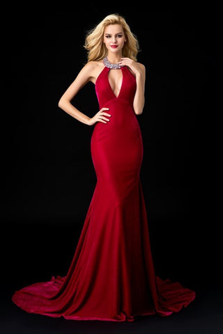 red velvet mermaid dress