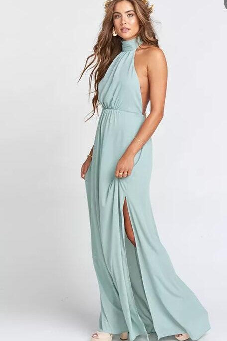 sage green chiffon dress