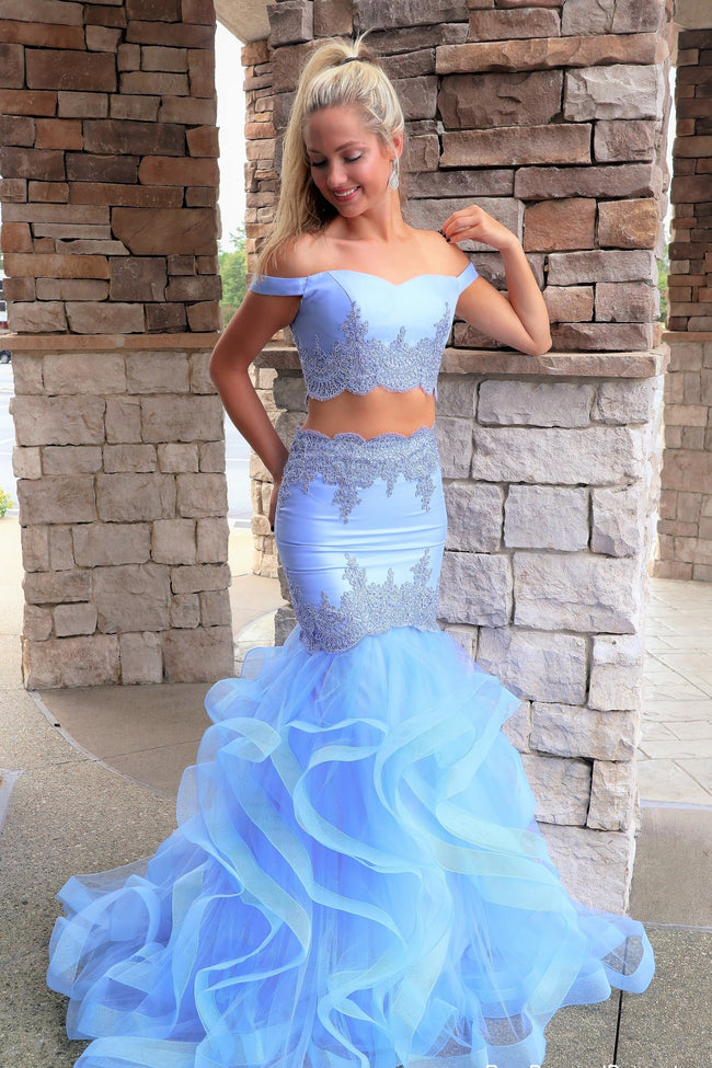 blue prom outfit