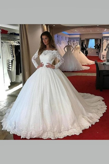 Cap Sleeves Lace Wedding Dress with Transparent Neckline – loveangeldress