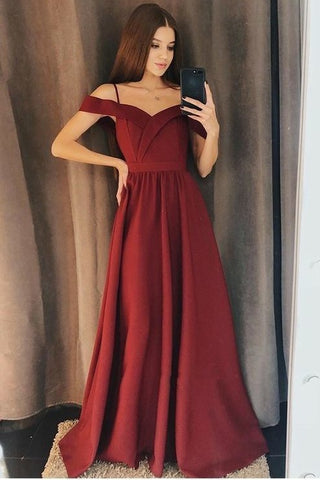 simple maroon gown