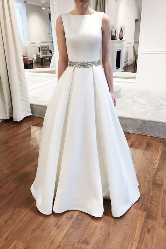 simple wedding dress belt