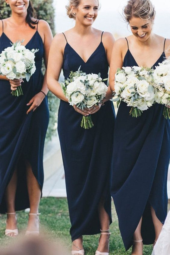 navy blue matron of honor dress