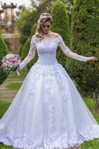 white wedding dress with purple lace