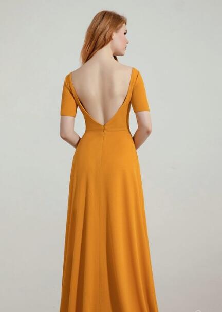 short yellow dresses for weddings