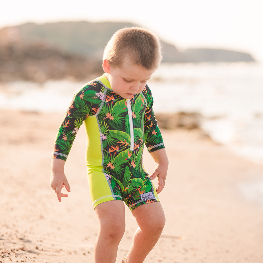 little boy in swimwear