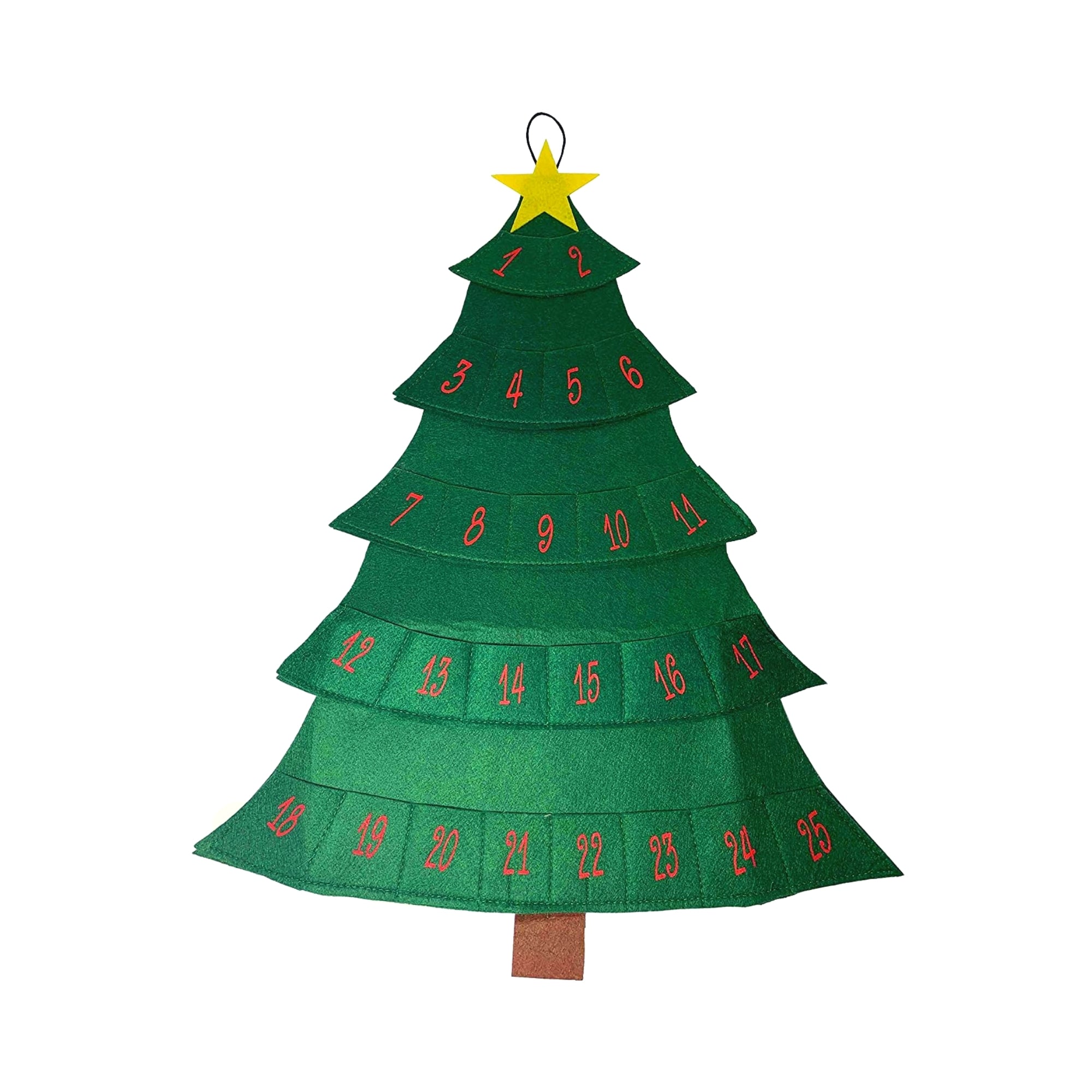 Midlee Christmas Tree Advent Calendar for Dogs (25" x 19")- Fabric Reusable Pet Countdown Calendar