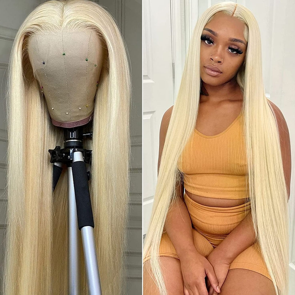 10A Brazilian 613 Blonde Straight Hair Lace Front Wig – Fleeky Hair