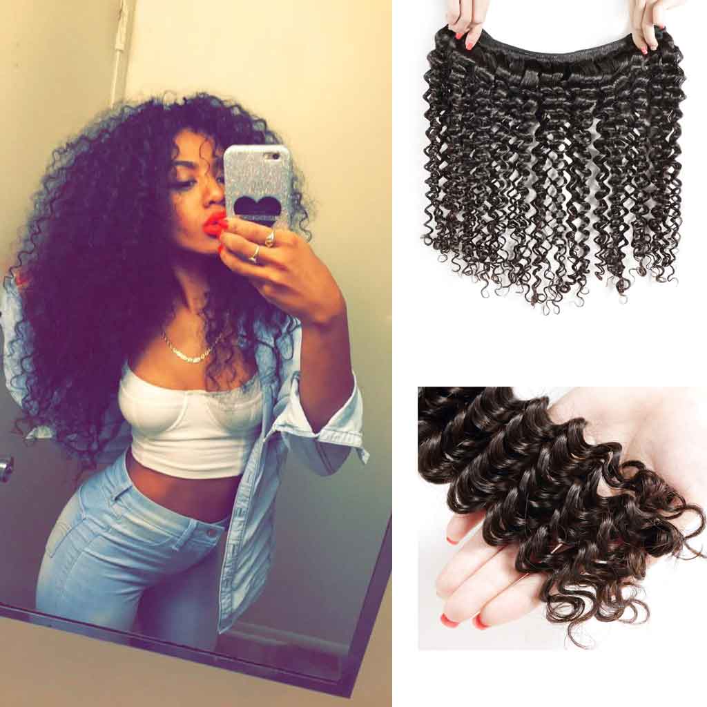 brazilian deep wave curly virgin hair