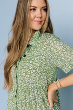 Load image into Gallery viewer, Key West Floral Button Down Dress in Sage