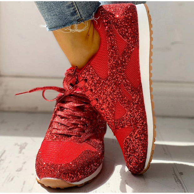 muffin rhinestone new crystal platform sneakers