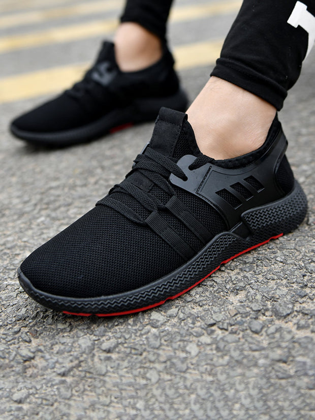 Men Lace-up Front Wide Fit Sneakers 