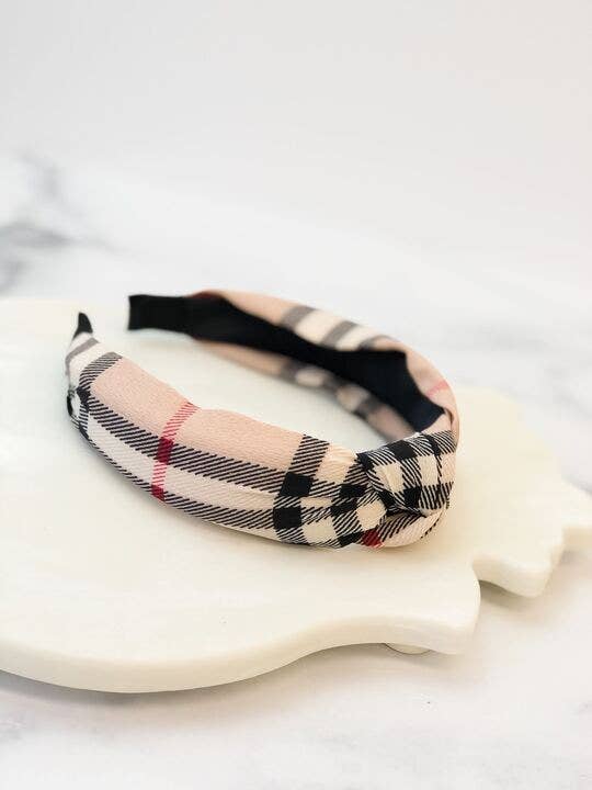 Top Knot Plaid Headband – Shop Bloomtique