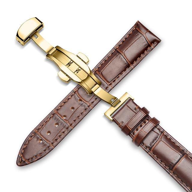 Genuine Leather Watch Band Alligator Grain 18mm 19mm 20mm 21mm 22mm 24 –  Montret