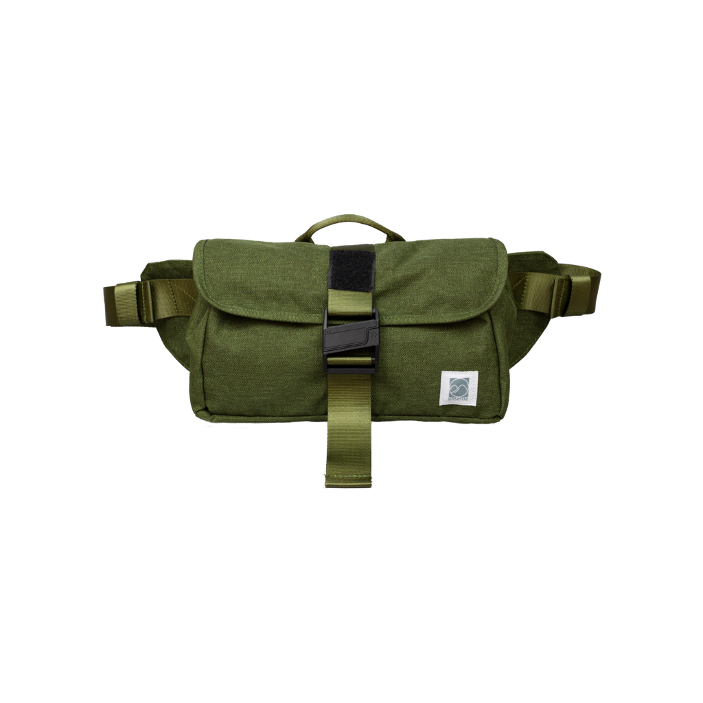 green sling bag