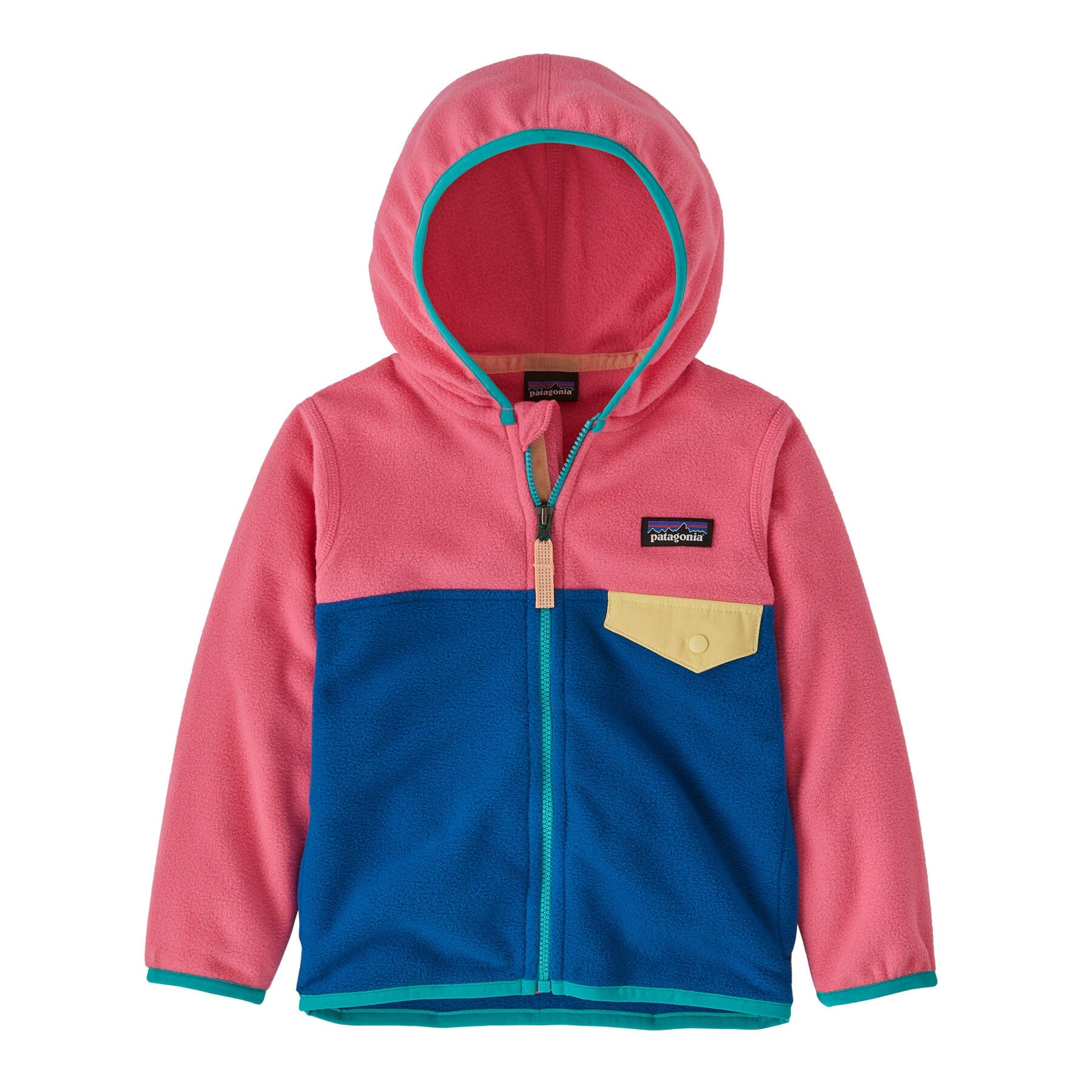 Kids Micro D Snap-T Fleece Jkt - 100% recycled polyester - Endless Blue