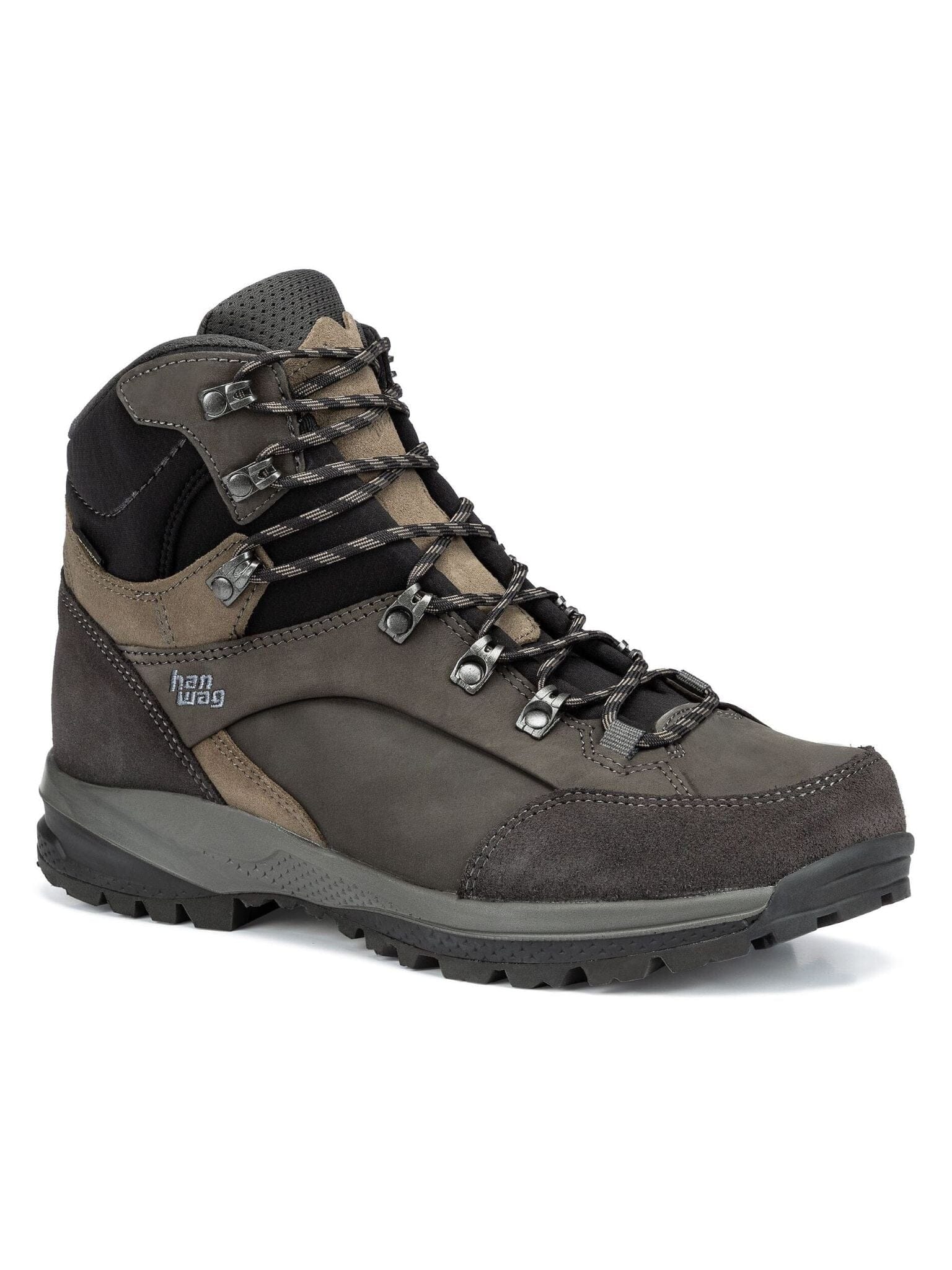 M's Banks SF Extra GTX - Leather Working Group -certified nubuck leather - Asphalt/Light Brown