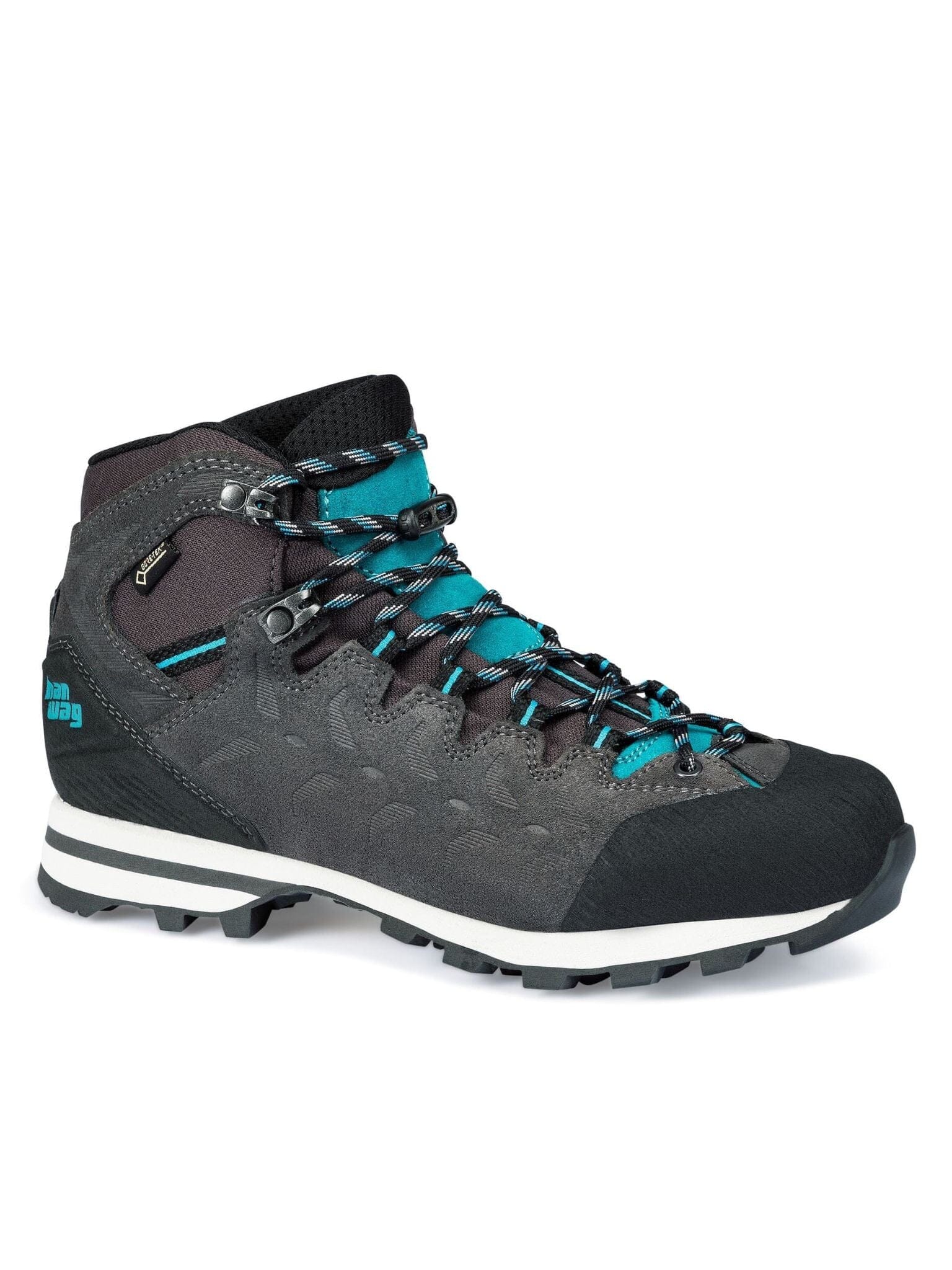 W's Makra Light GTX - Leather Working Group -certified leather - Asphalt/Bluegreen