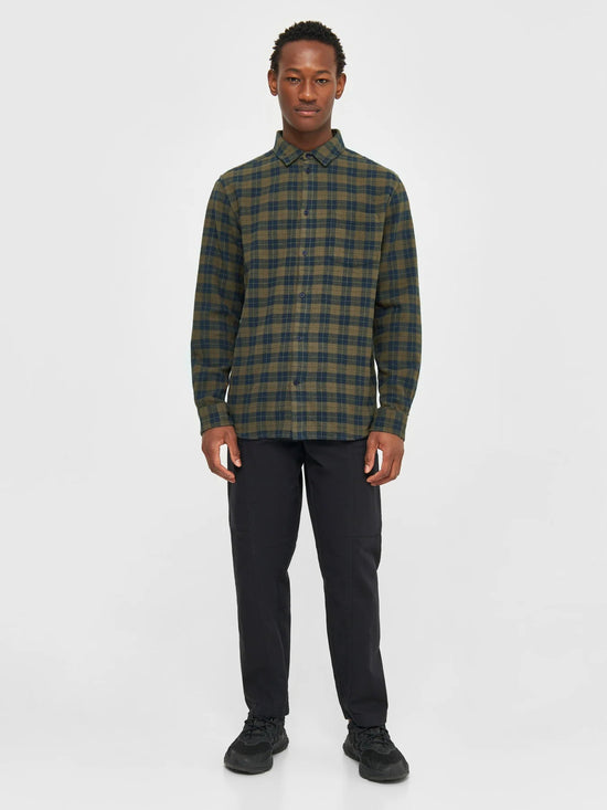 KnowledgeCotton Apparel M's Loose fit checkered shirt - 100