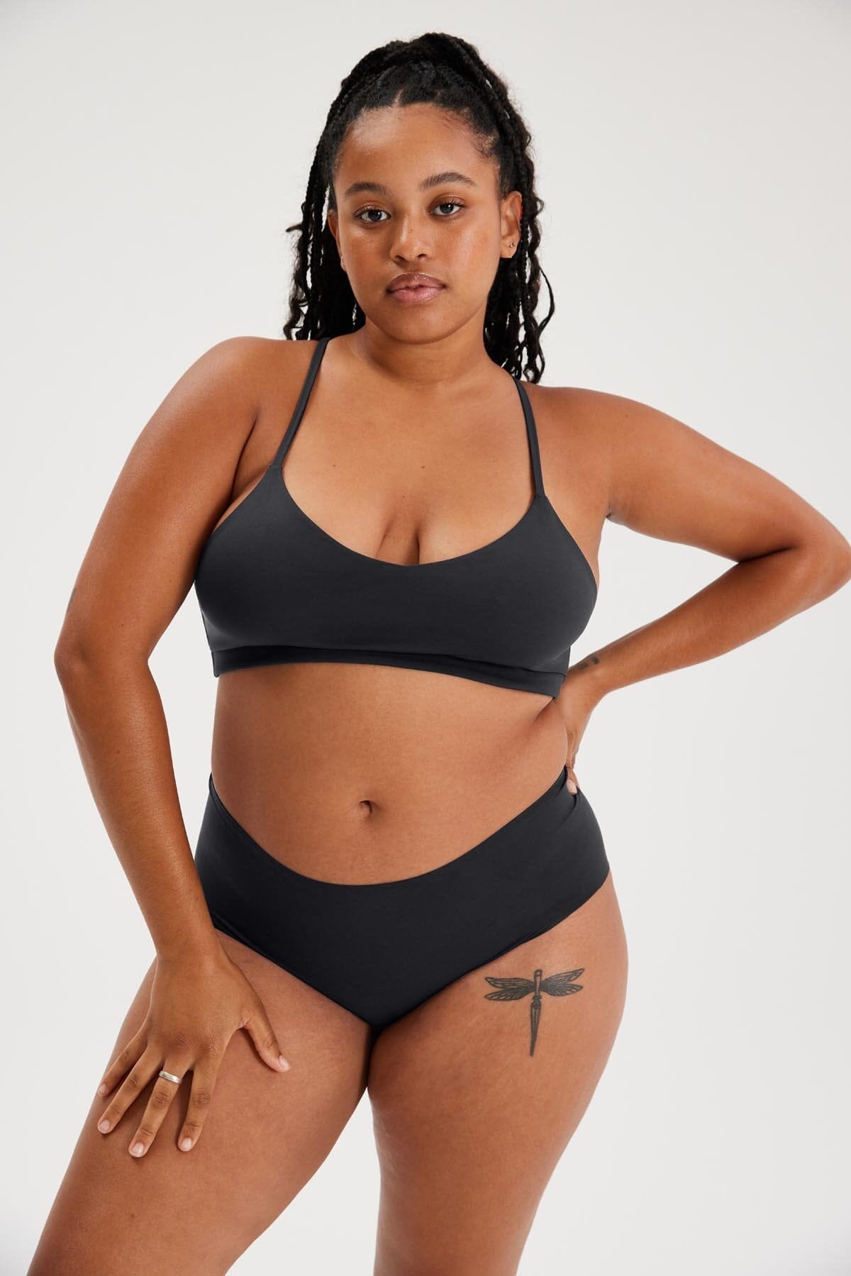 Les Girls Les Boys Cube Mesh Longline Triangle Bra - Black – Goodhood