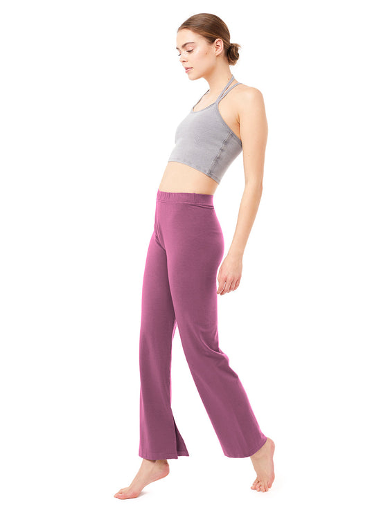 Women's Tencel Lyocell Elastane Stretch Relaxed Fit Yoga Pants with  StayFresh Anti Microbial Properties - Cabernet