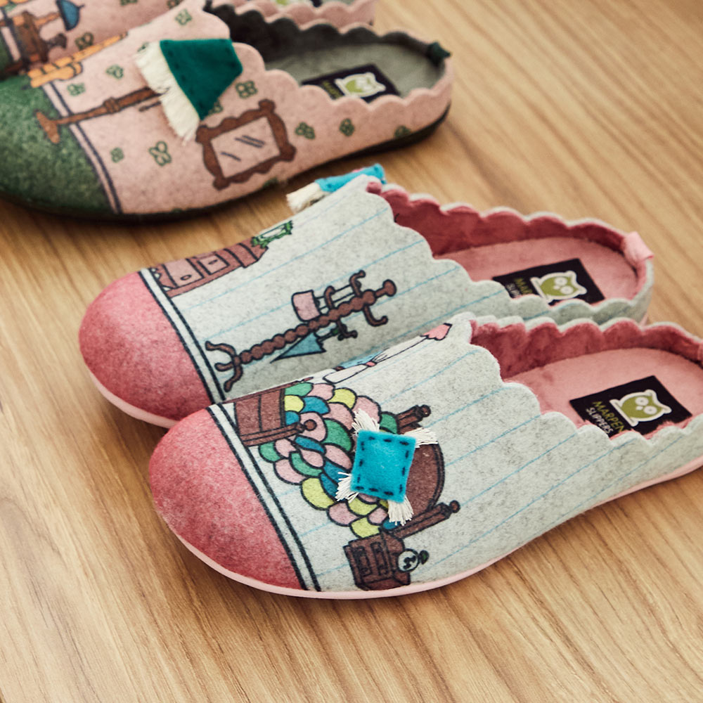 Slippers Frida Fieltro Gris