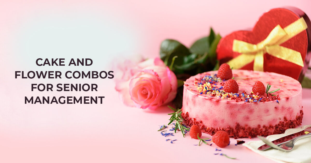 Cake-and-flower-combos-for-senior-management
