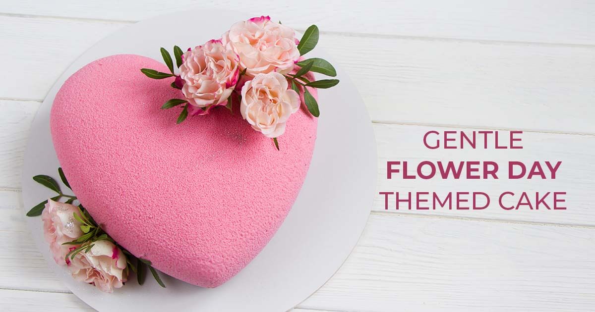 Gentle Flower Day Themed Cake