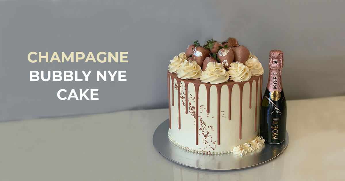 Champagne Bubbly NYE Cake