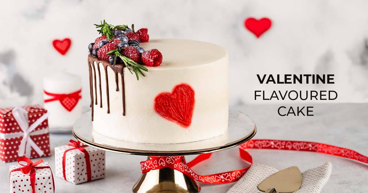 Valentine flavored cake